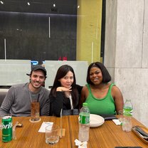 Dinner with other interns from AIP with Kate from the Community Management Team